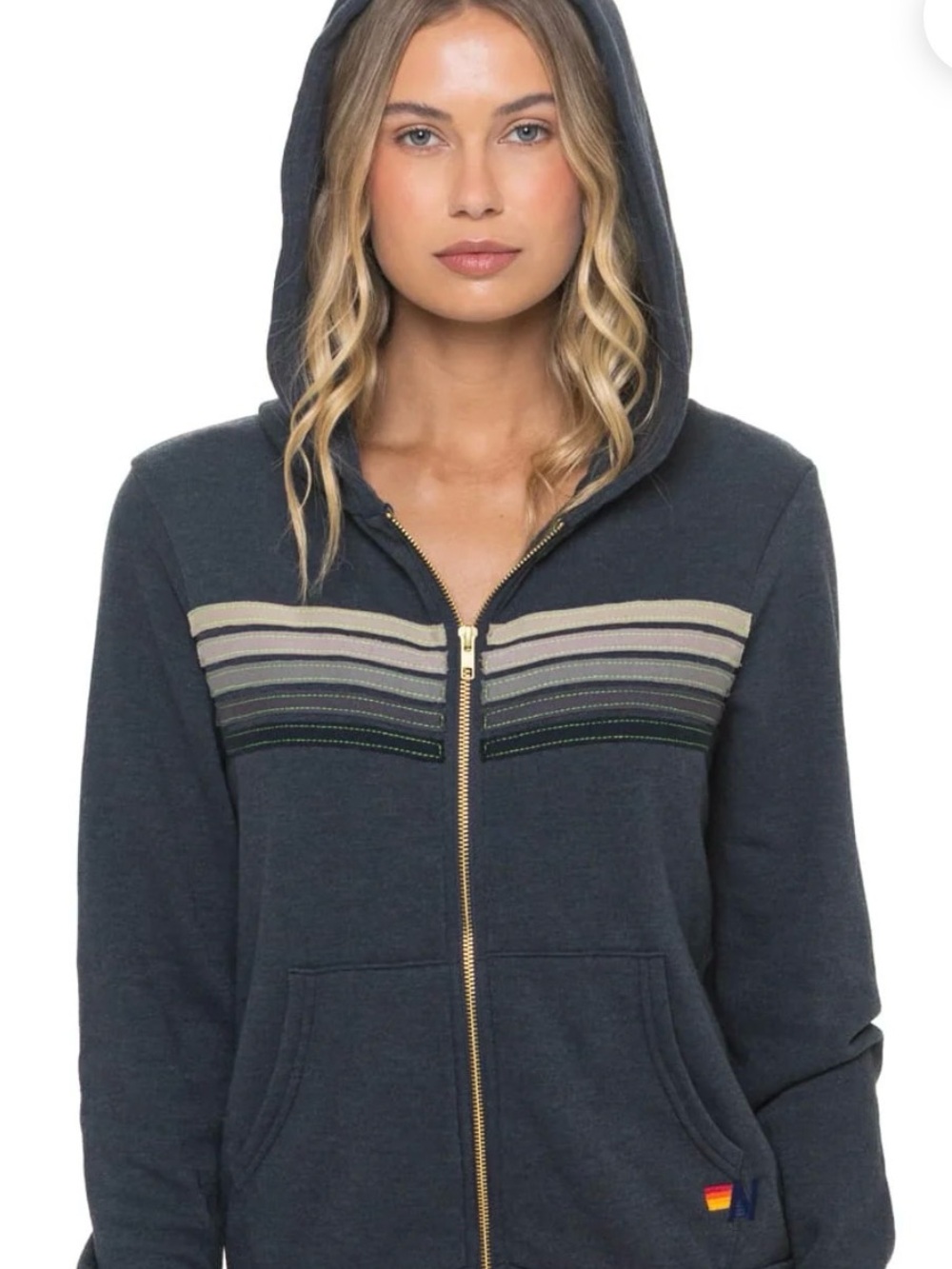 Aviator Nation striped hoodie